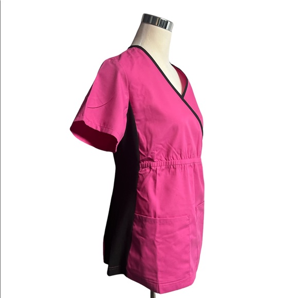 Cherokee Women's Infinity Mock Wrap Scrubs Top - Picture 4 of 11